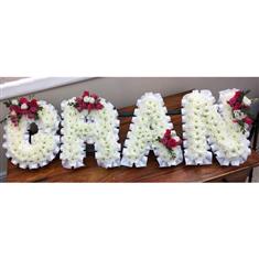 Gran Letter Tribute with Rose Spray