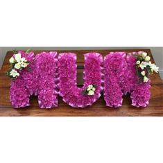 Mum Letter Tribute in Pink