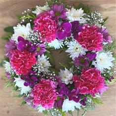 Pink Orchid Tribute Wreath