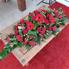 Powerful Red Casket Spray
